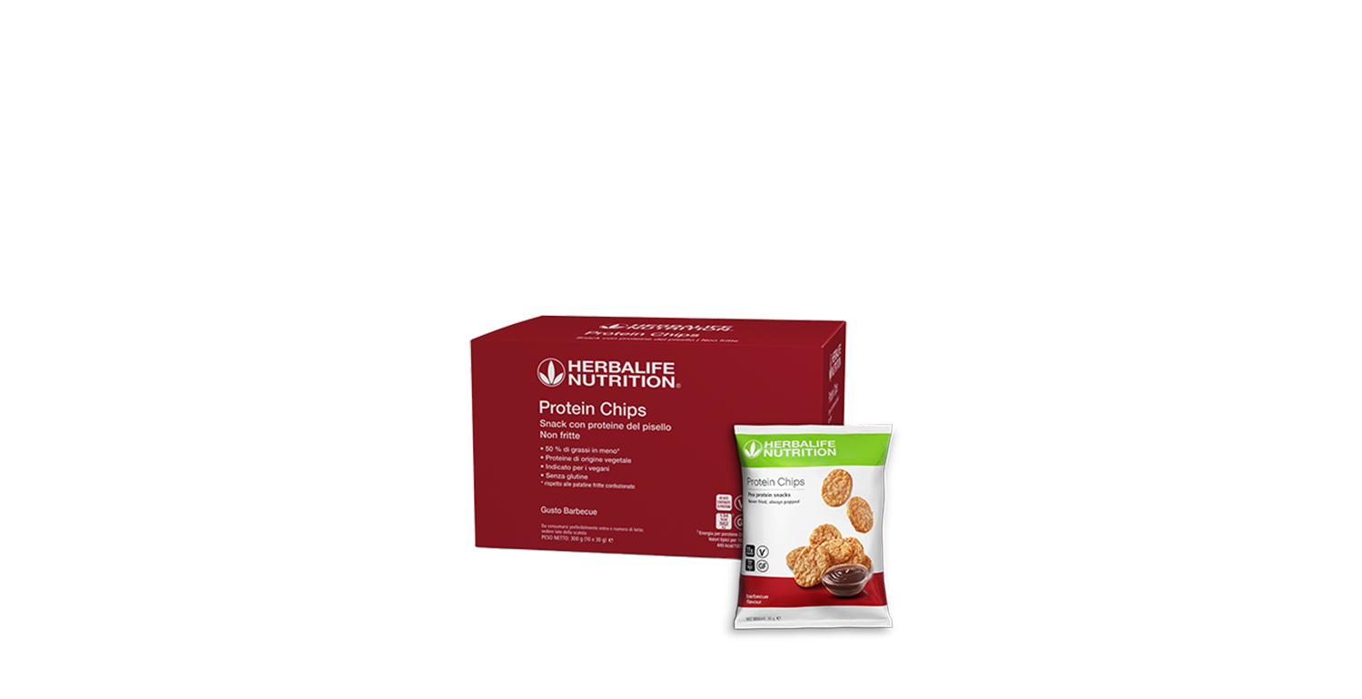Protein Chips - gusto Barbecue - 10 sacchetti – confezione ufficiale Herbalife Italia