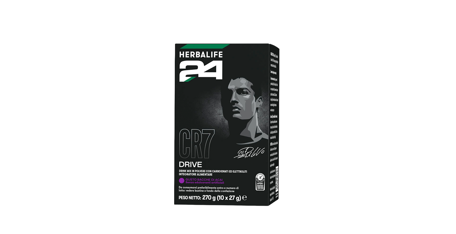 CR7 Drive - gusto Bacche di Acai - 10 bustine – confezione ufficiale Herbalife Italia