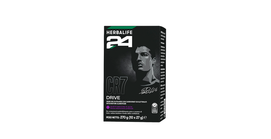 CR7 Drive - gusto Bacche di Acai - 10 bustine – confezione ufficiale Herbalife Italia
