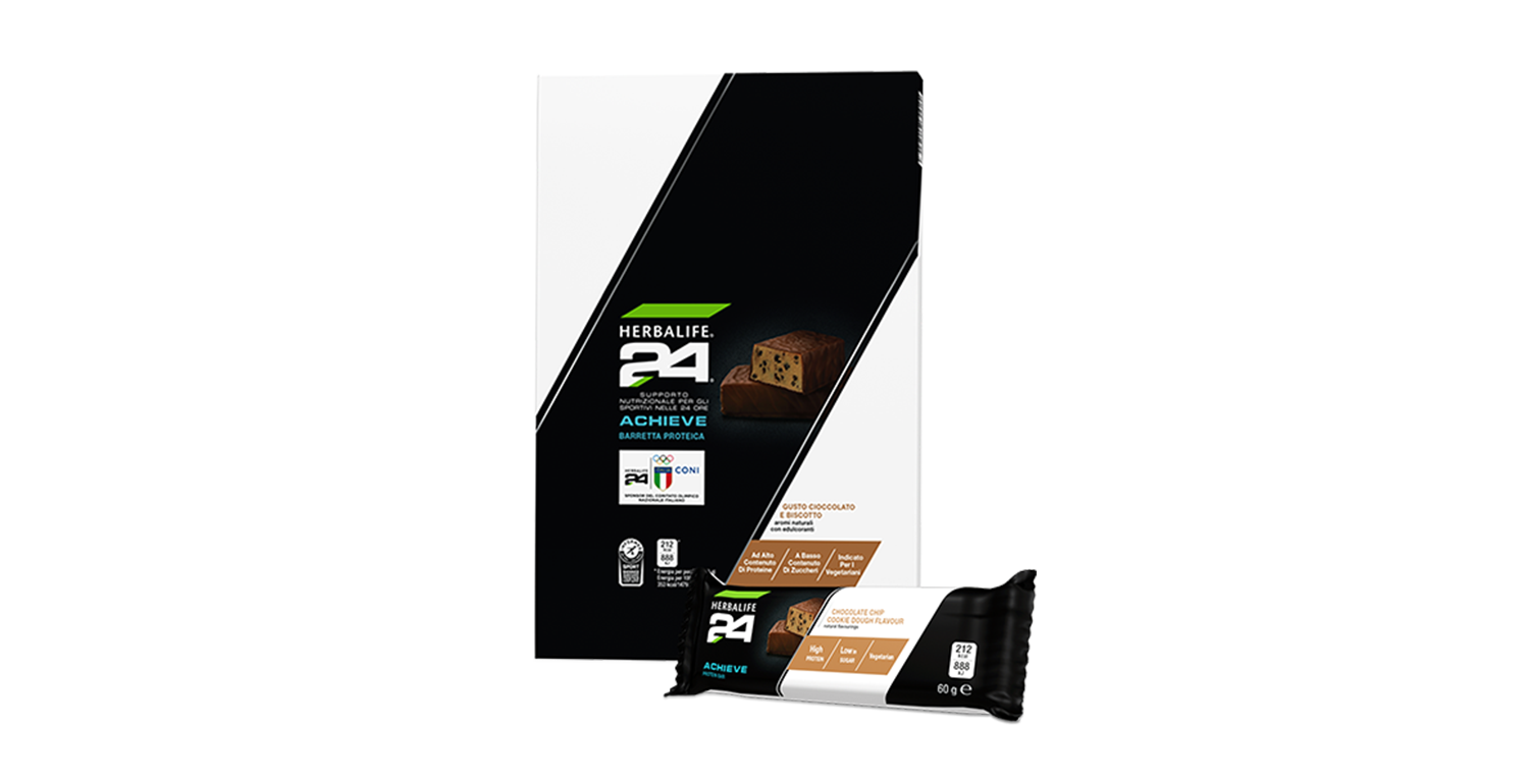 H24 Barretta proteica - Cioccolato e Biscotto - 6 barrette – confezione ufficiale Herbalife Italia
