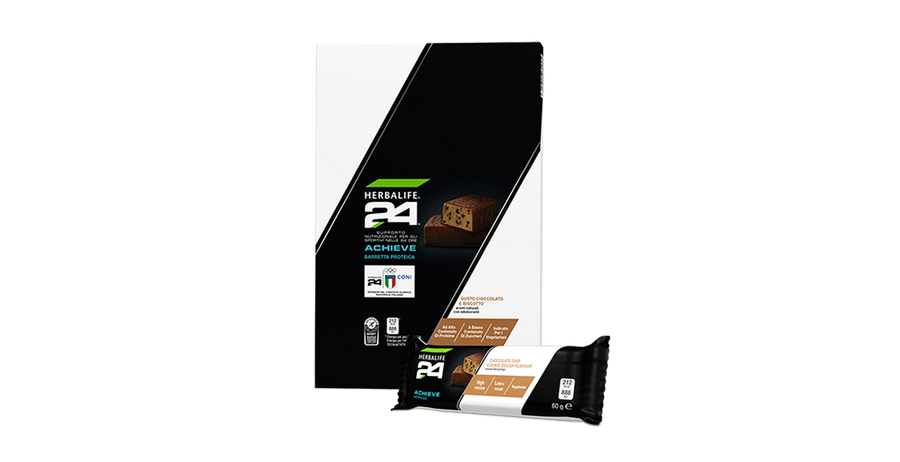 H24 Barretta proteica - Cioccolato e Biscotto - 6 barrette – confezione ufficiale Herbalife Italia