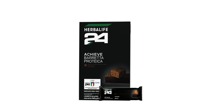 H24 Barretta proteica - Dark Chocolate - 6 barrette – confezione ufficiale Herbalife Italia