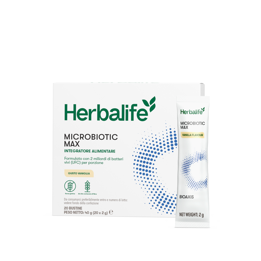 Microbiotic Max - gusto Vaniglia - 20 bustine – confezione ufficiale Herbalife Italia