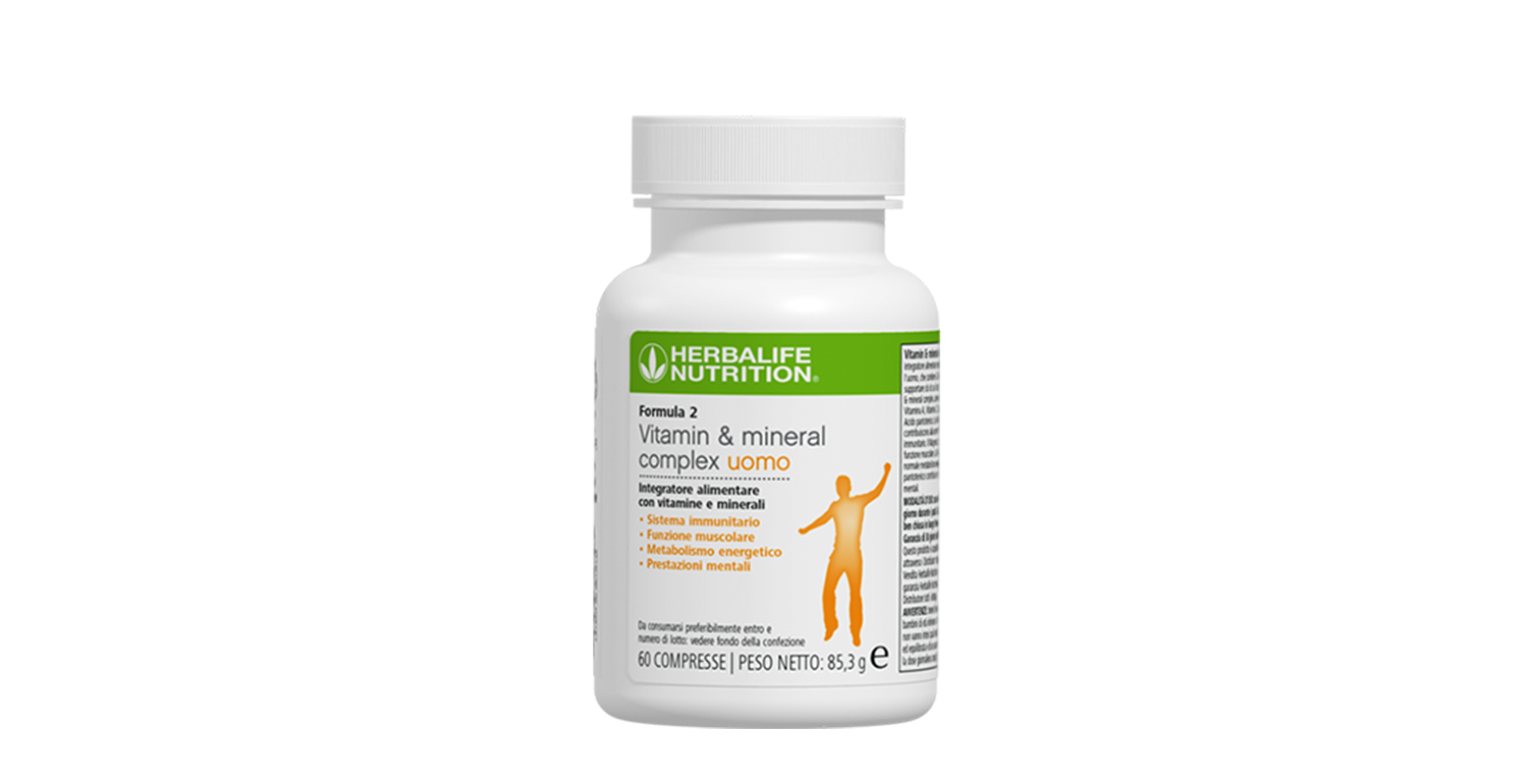 Formula 2 Vitamin & Mineral Complex Uomo – confezione ufficiale Herbalife Italia