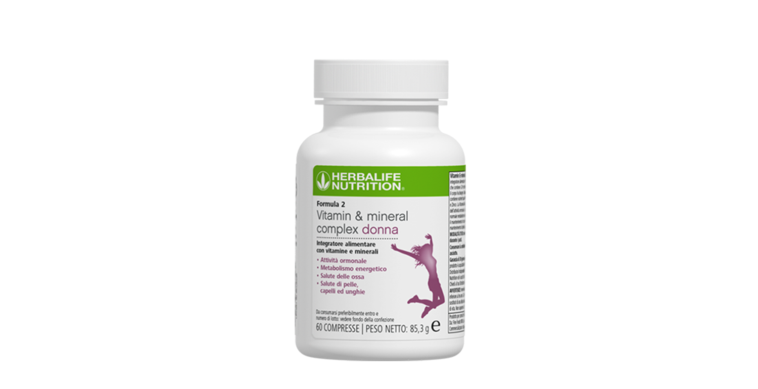 Formula 2 Vitamin & Mineral Complex Donna – confezione ufficiale Herbalife Italia