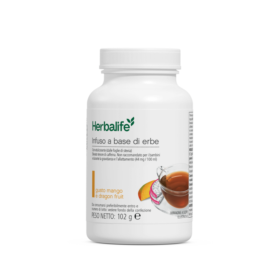 Infuso a base di erbe 102 g - gusto Mango e Dragon Fruit – confezione ufficiale Herbalife Italia