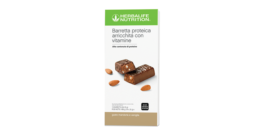 Barretta proteica - Mandorla e Vaniglia - 14 barrette – confezione ufficiale Herbalife Italia