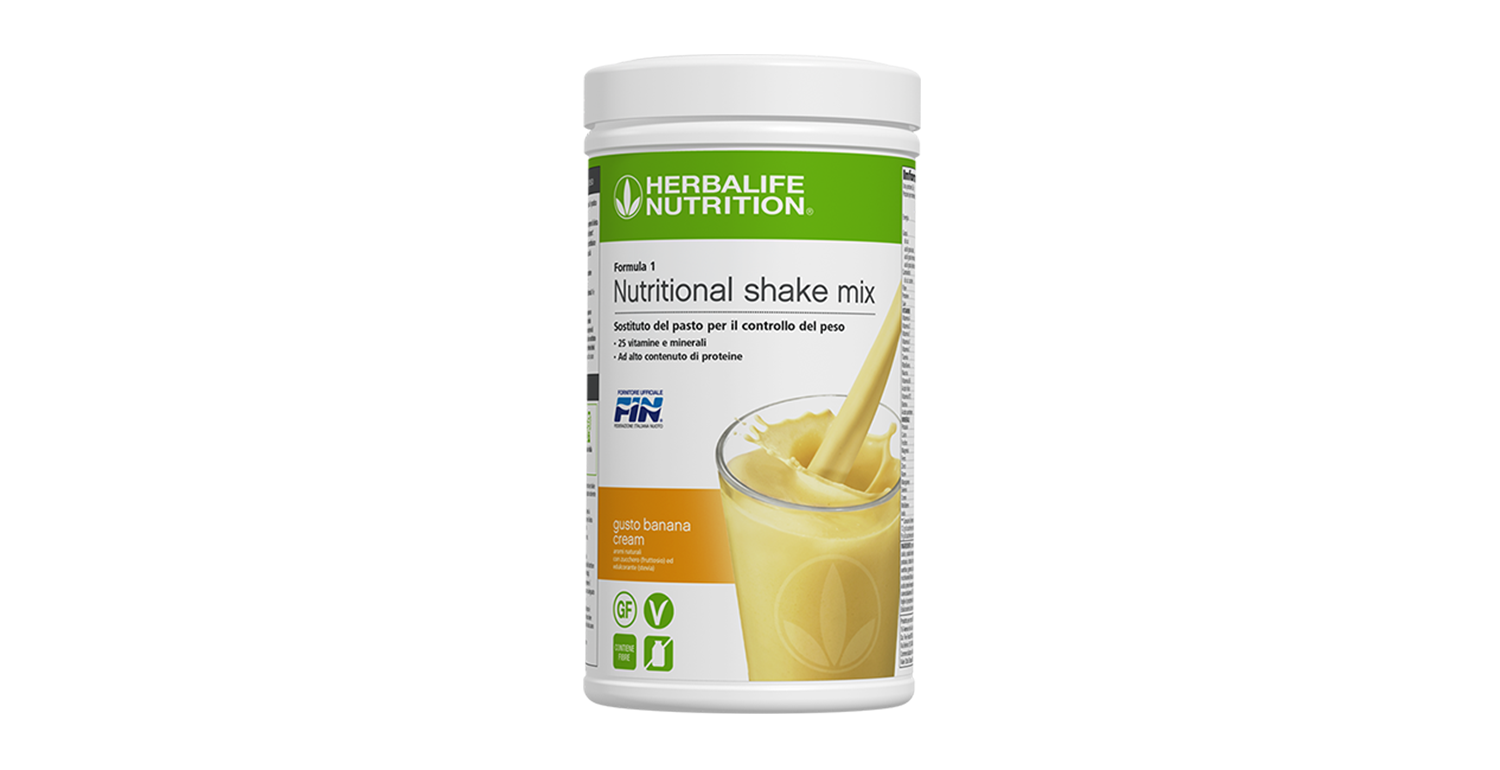 Formula 1, gusto Banana Cream – confezione ufficiale Herbalife Italia