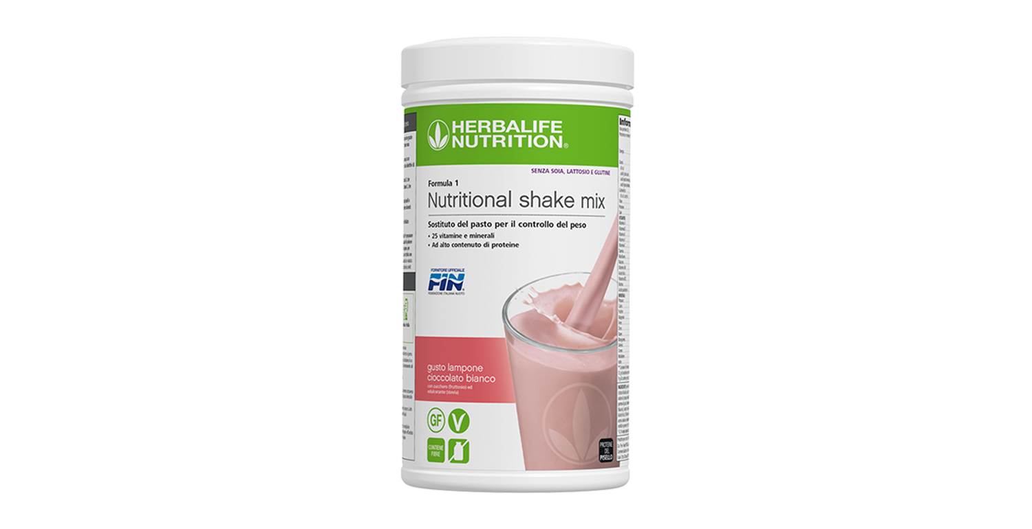 Formula 1 Free - gusto Lampone e Cioccolato bianco – confezione ufficiale Herbalife Italia