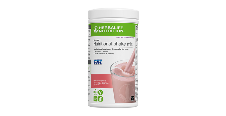 Formula 1 Free - gusto Lampone e Cioccolato bianco – confezione ufficiale Herbalife Italia