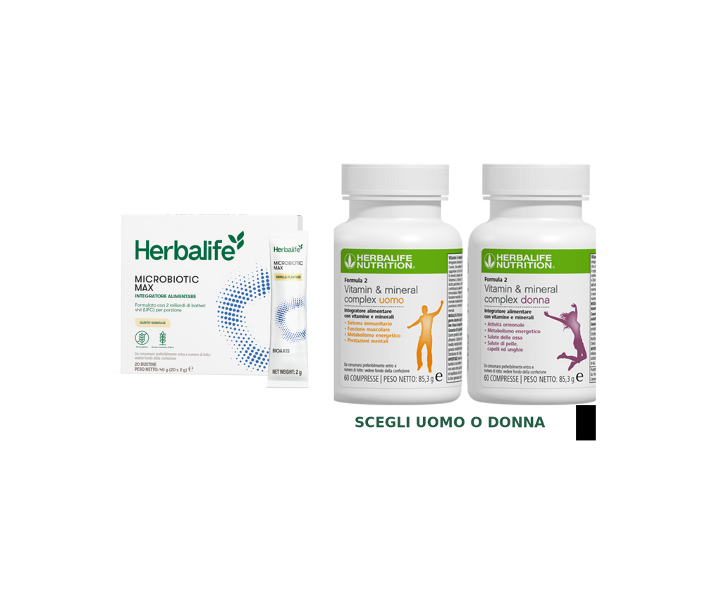 Daily Longevity START – Microbiotic Max e Formula 2 a scelta